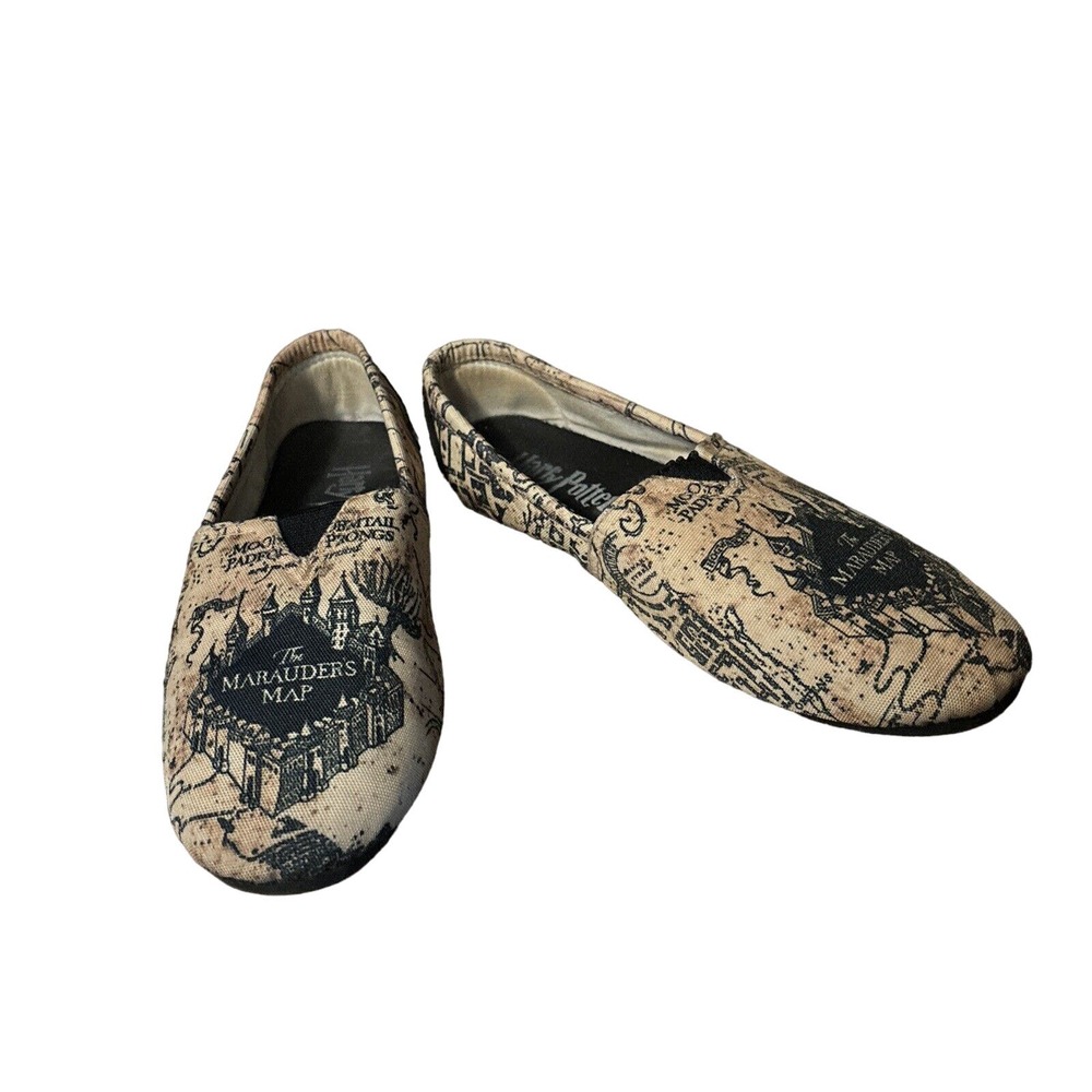 Harry Potter Shoes Bioworld Marauders Map Womans Size S